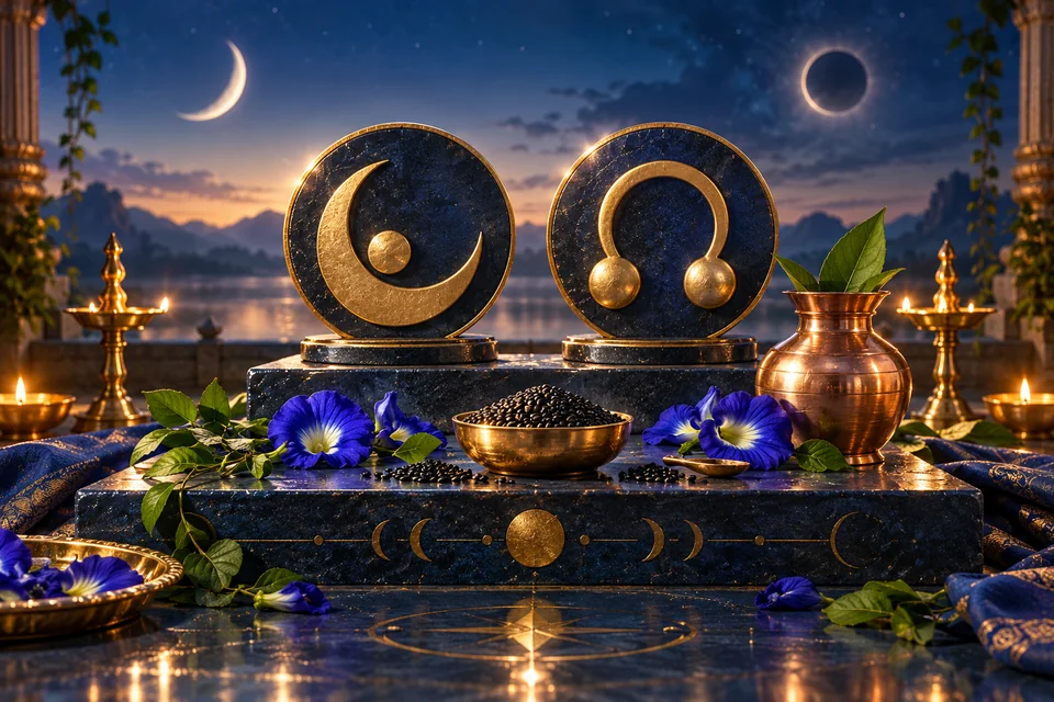 Rahu Sesame & Aparajita Flower Offering